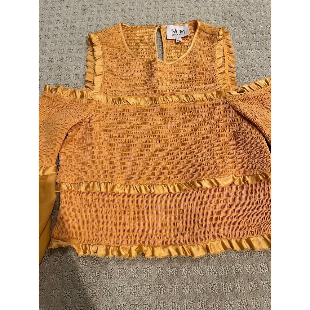 Cinq a Sept Pascal Cold Shoulder Silk Top Sienna size Small - Picture 3 of 11